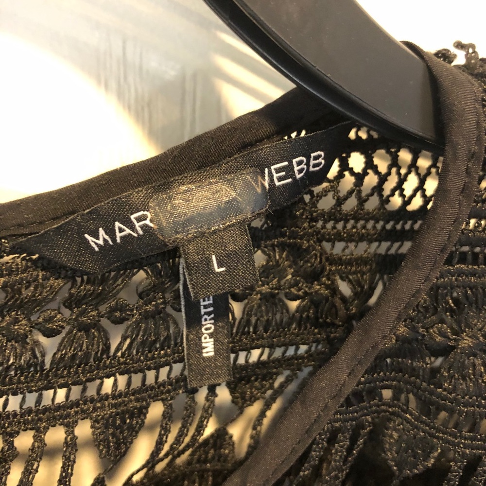 Marissa WEBB BLACK LACE TOP-L - Picture 4 of 8